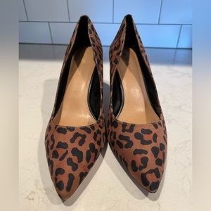 BCBGeneration Marci Leopard Print Heels, Size 12